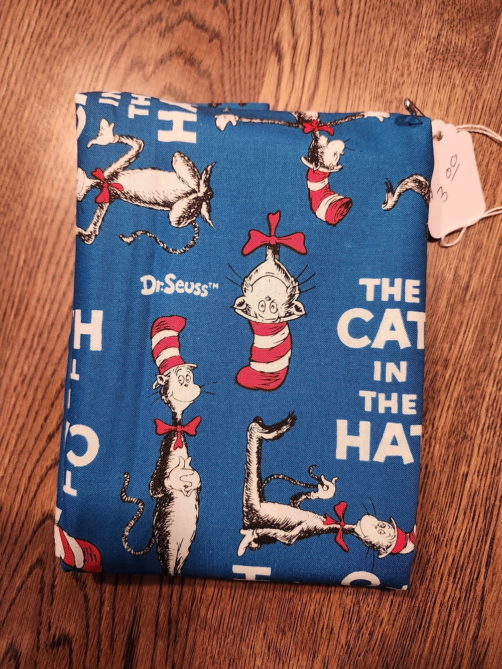 Dr. Seuss Blue Cat in the Hat Fabric with Red & White Accents